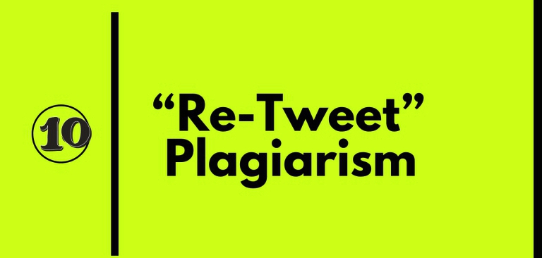 Re-tweet plagiarism