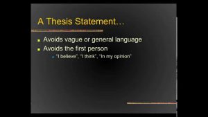 vague thesis statement