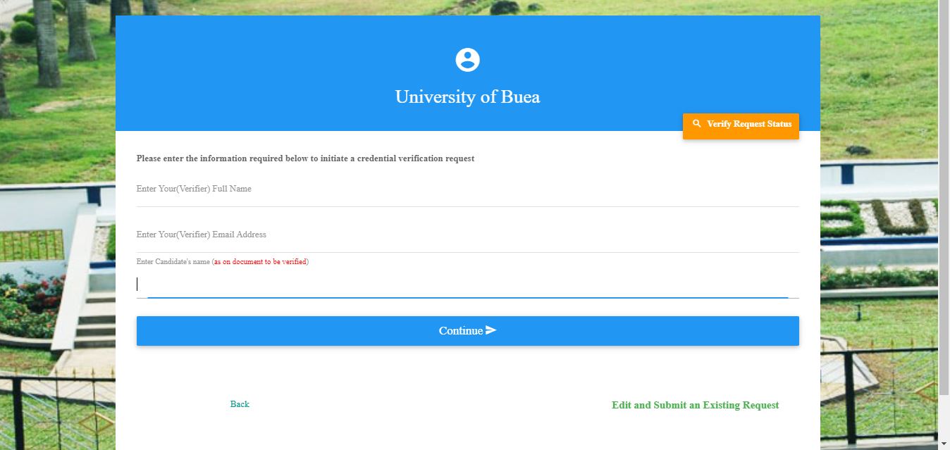 transcript application in the university of Buea