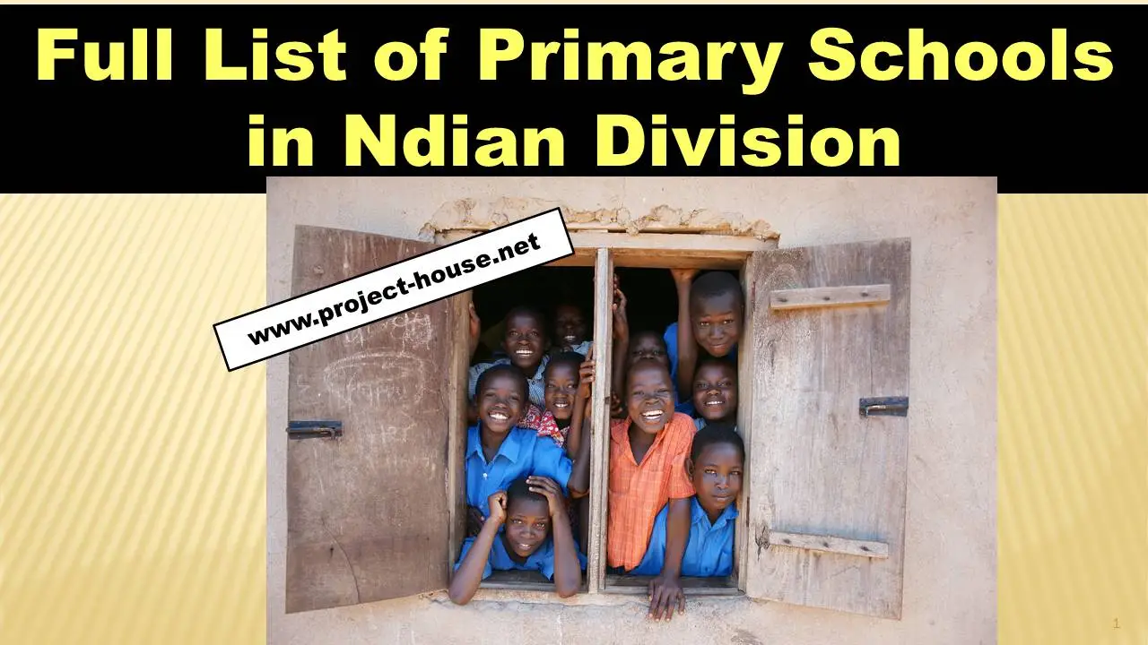 Full List of Primary Schools in Ndian Division