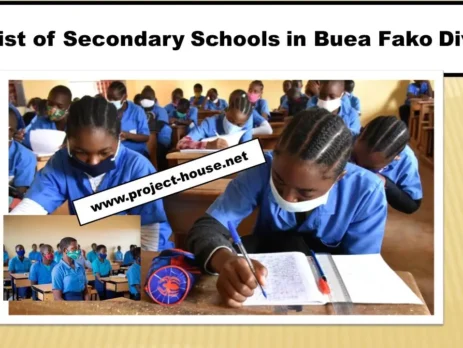 Full List of Secondary Schools in Buea Fako Division
