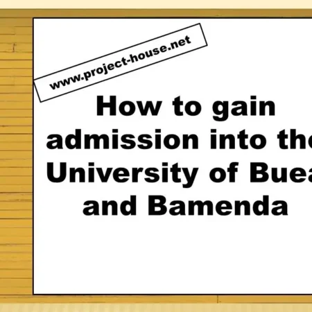How to gain admission into the University of Buea and Bamenda