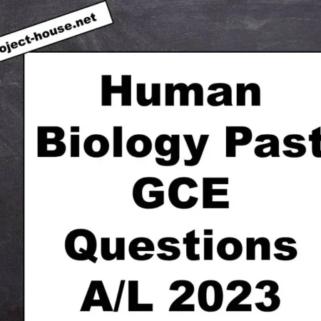 Human Biology Past GCE Questions A/L 2023
