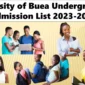 University of Buea Undergraduate Admission List 2023-2024